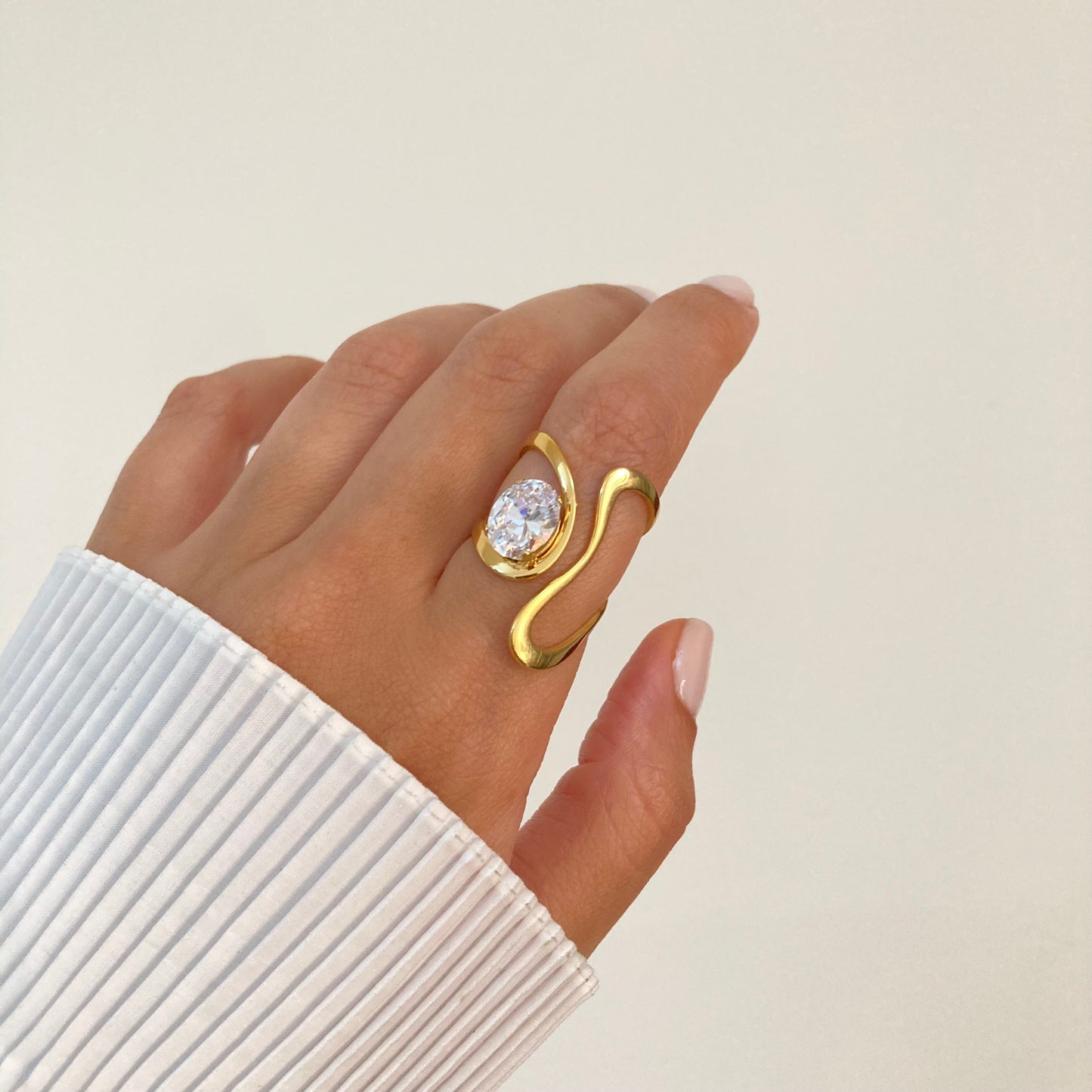 Irregular Zircon Ring
