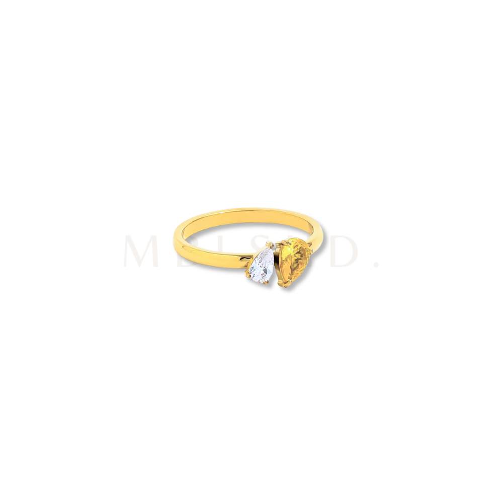 Dainty Yellow Stone Ring