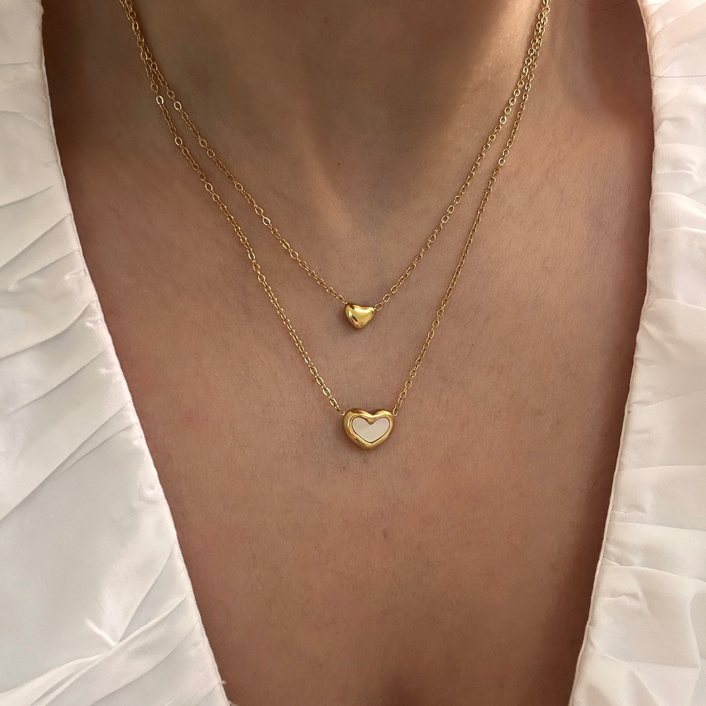 Heart Double Layered Necklace