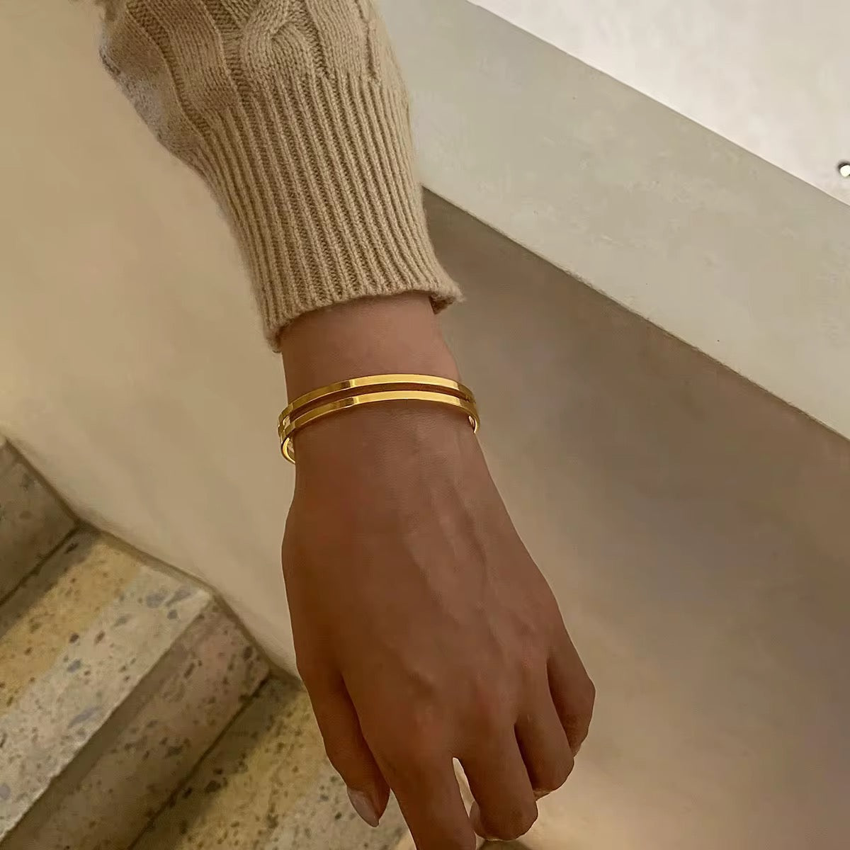 Layered Open Bangle