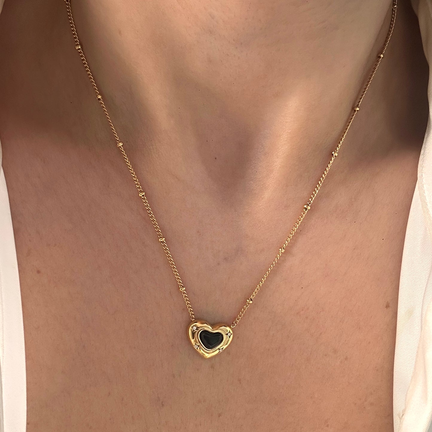 Midnight Heart Necklace