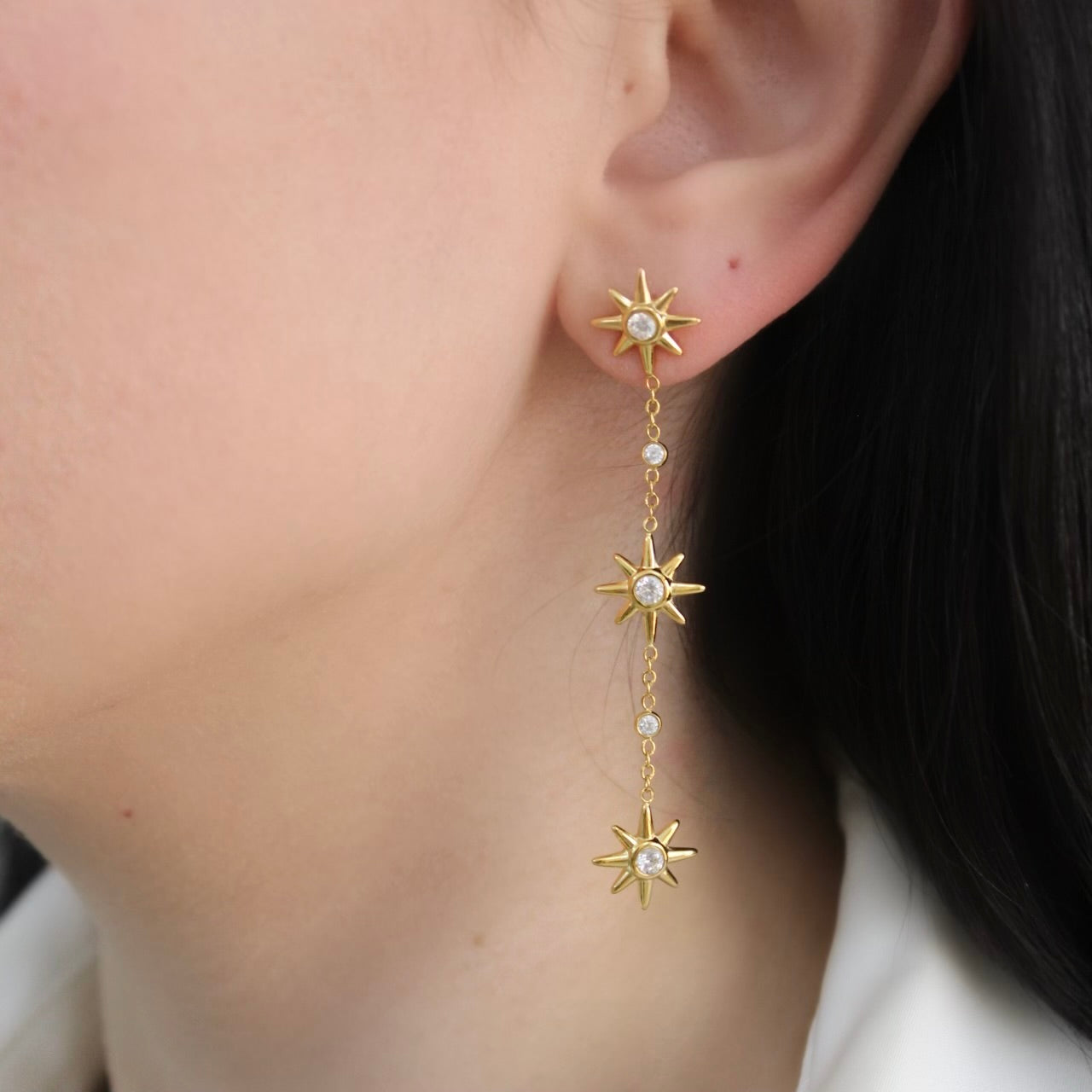 Celestial Star Drop Earrings