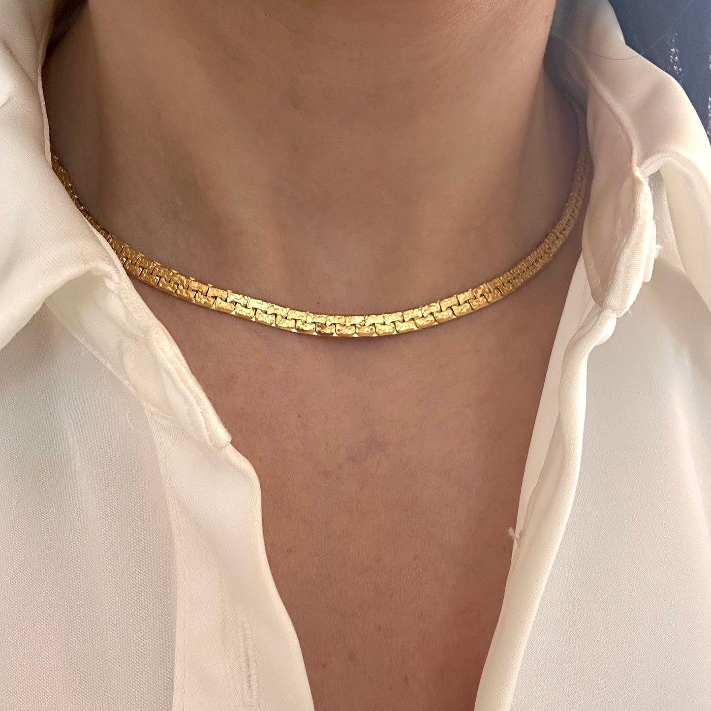Square Snake Chain Necklace