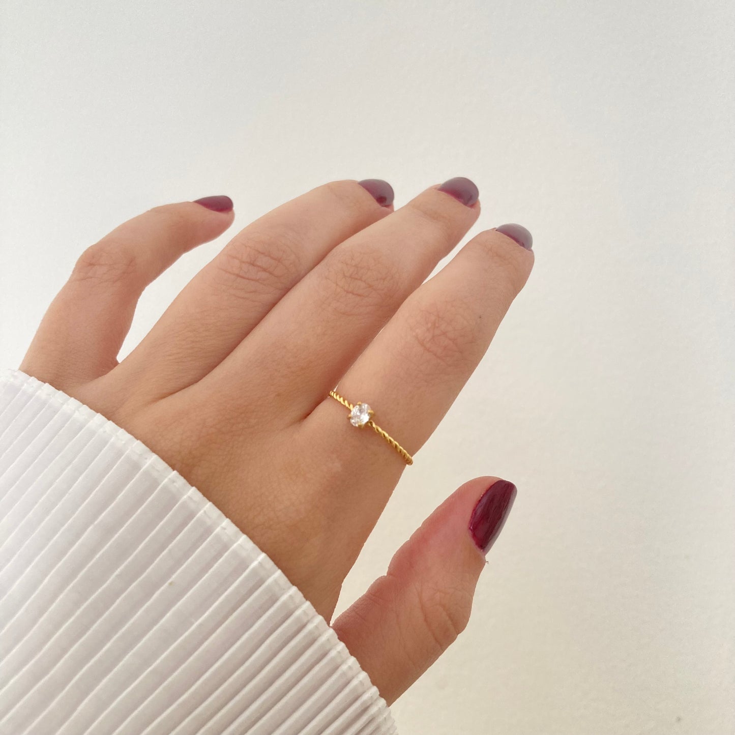 Braided Solitaire Ring