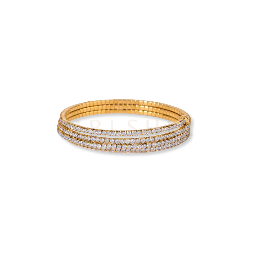 3 Layer Wrap Tennis Bangle