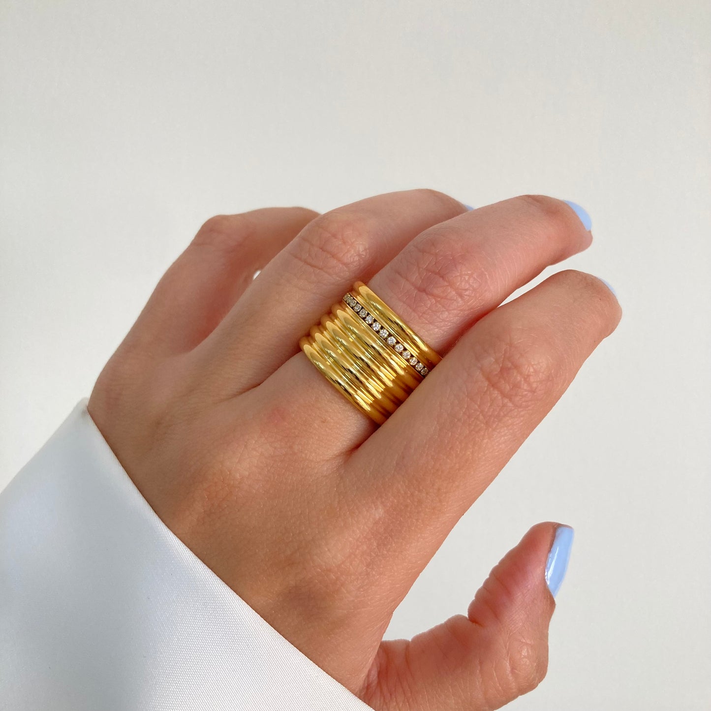 6 Band Zircon Ring