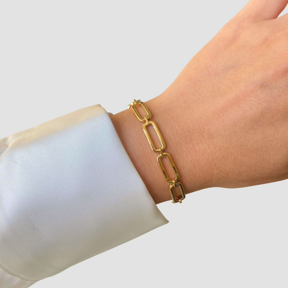 Wide PaperClip Bracelet