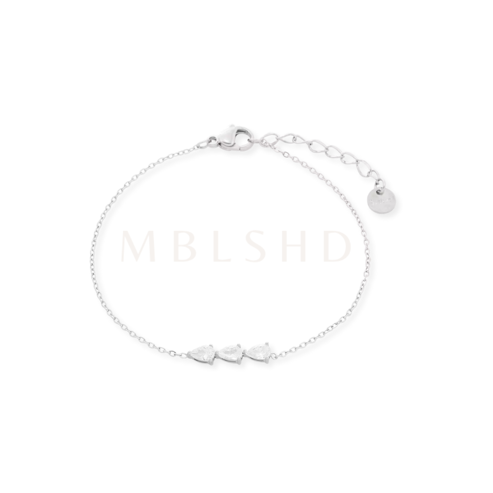 White Arrow Bracelet Silver