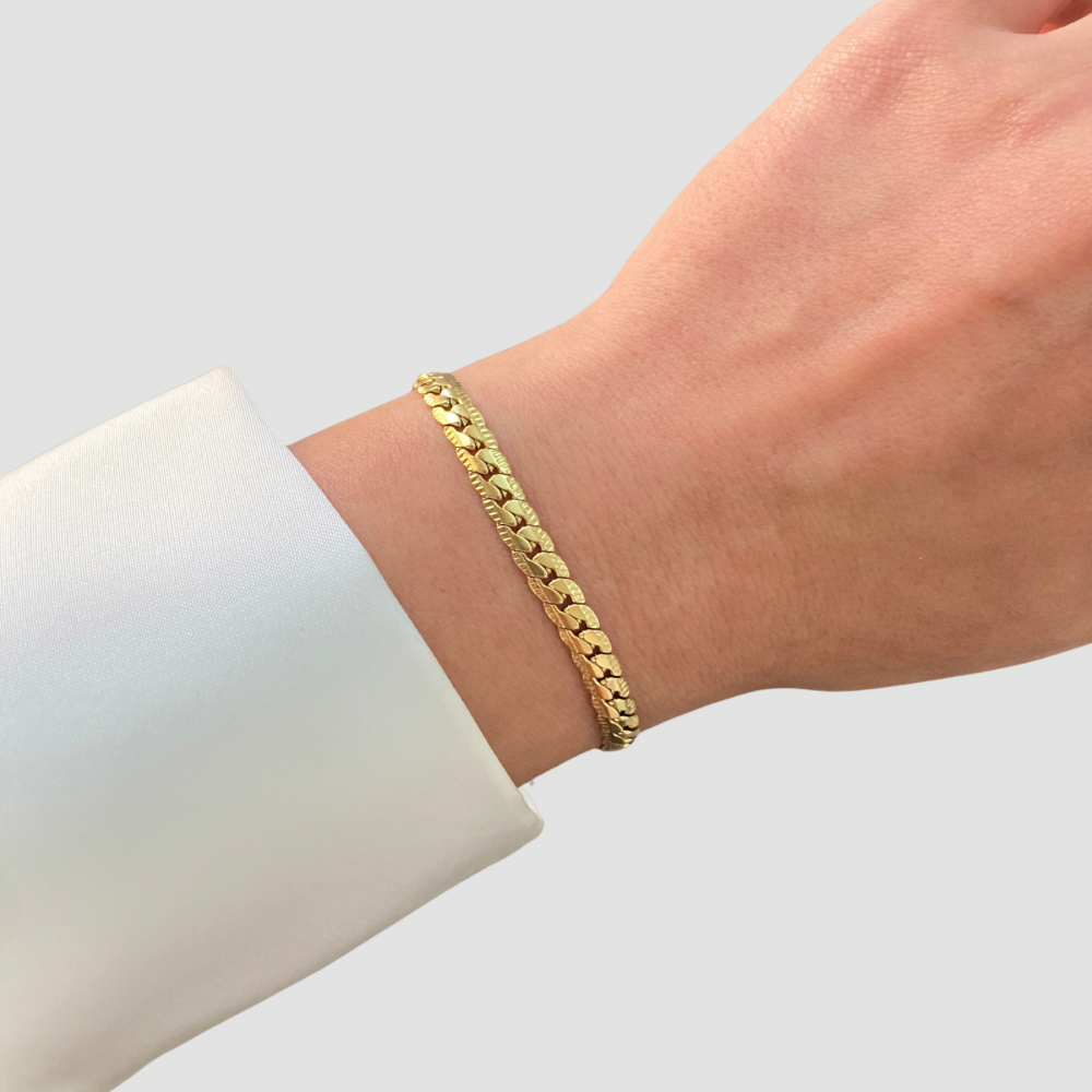 Pressed Chain Bracelet