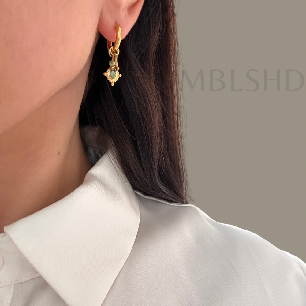 Green Charms Earrings