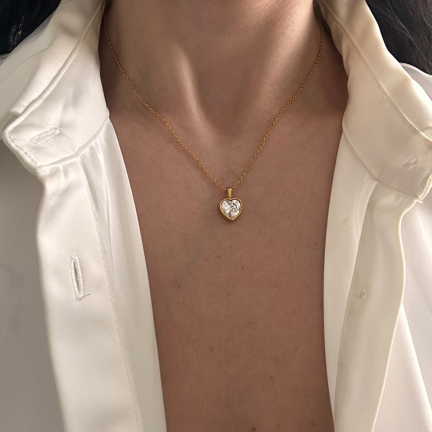 Sparkling Love Pendant Necklace