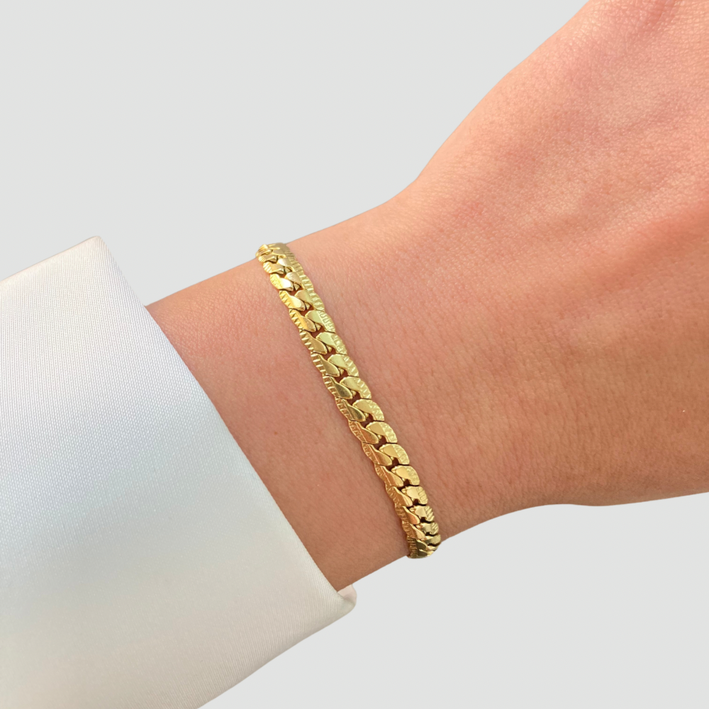Pressed Chain Bracelet