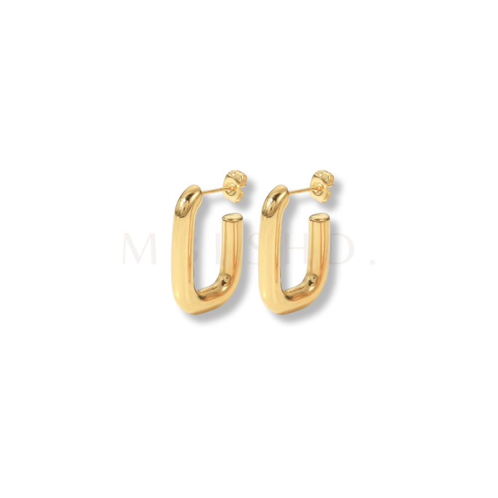 Geometric U Earrings