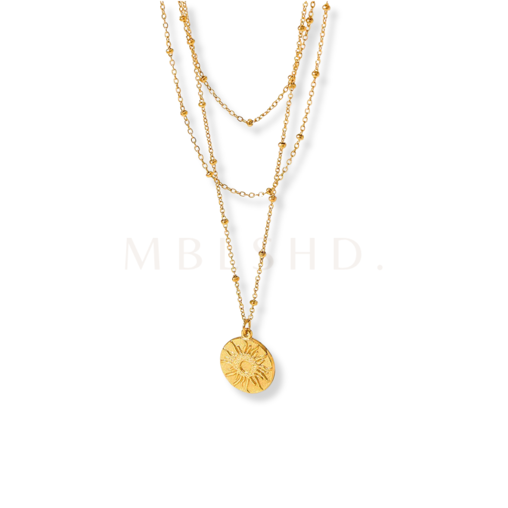 Moon Triple Layered Necklace