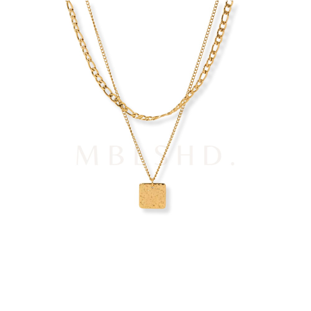 Square Double Layered Necklace