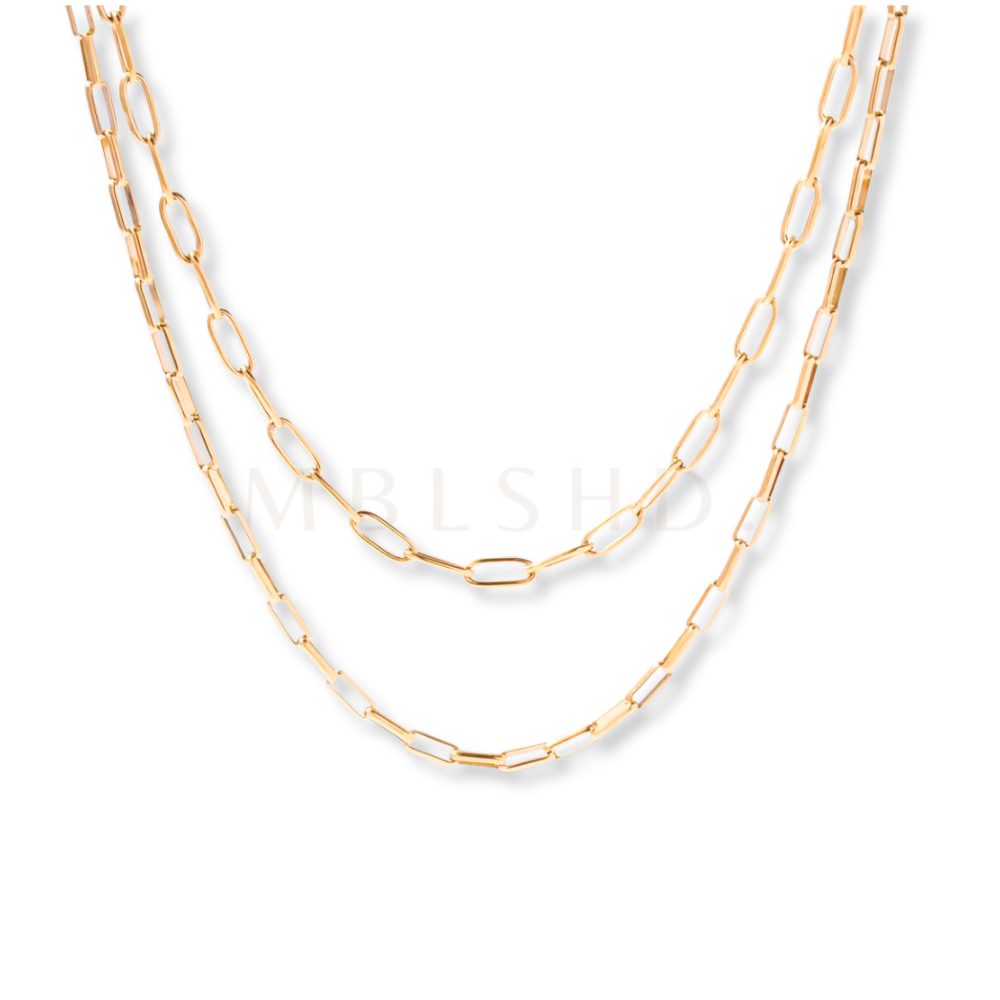 Double Layer Paperclip Necklace