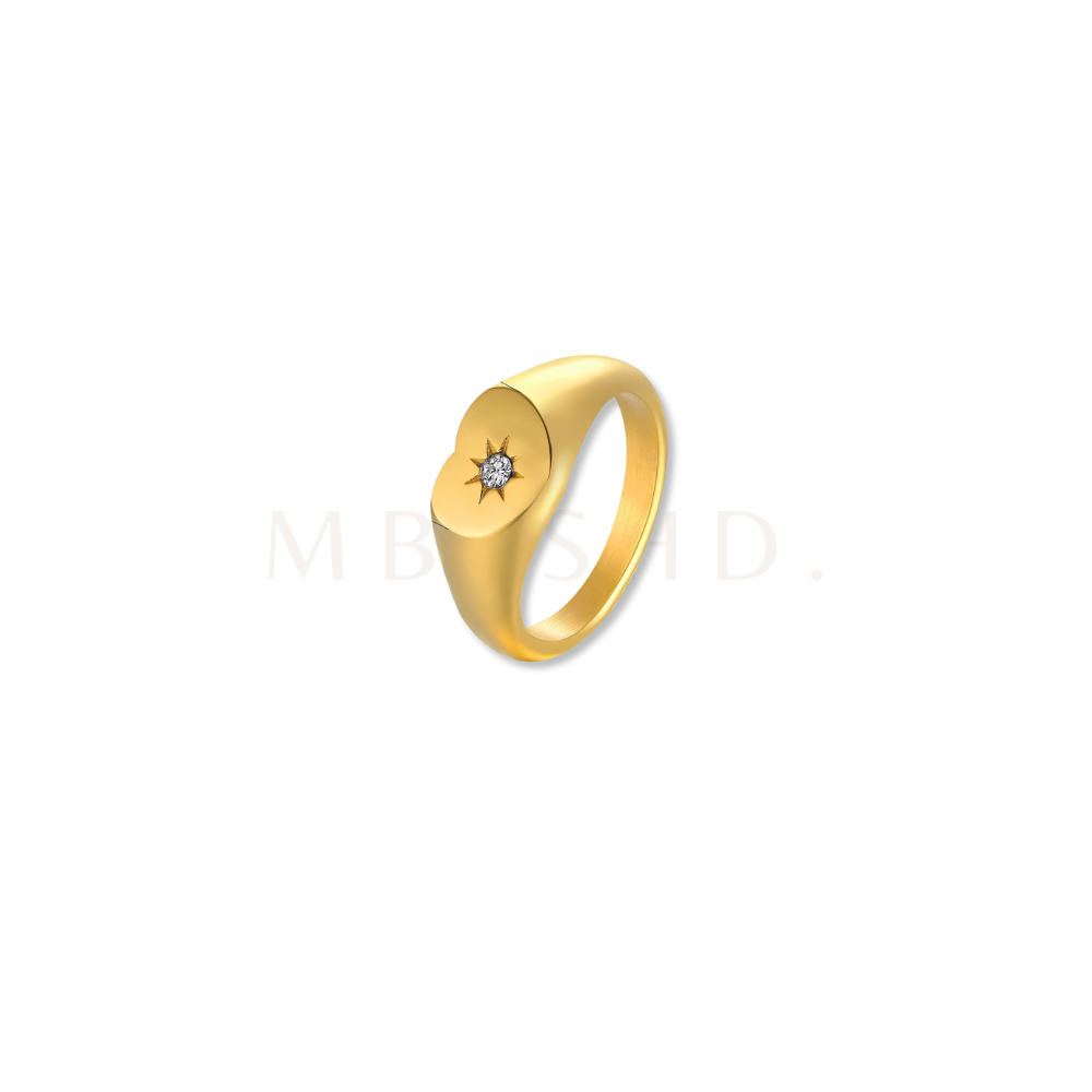 Heart Zircon Ring