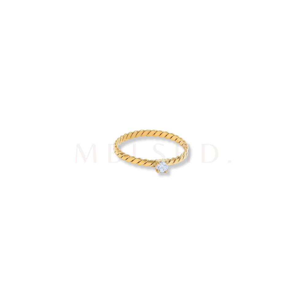 Braided Solitaire Ring