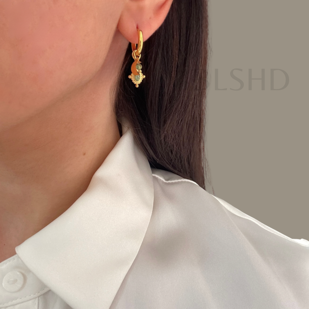 Green Charms Earrings