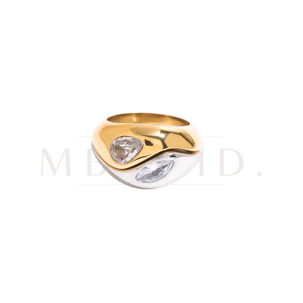 Gold&Silver 2 Ring Set