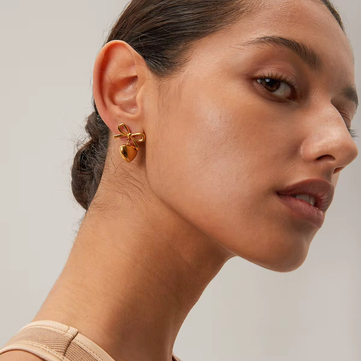 Bow & Heart Earrings
