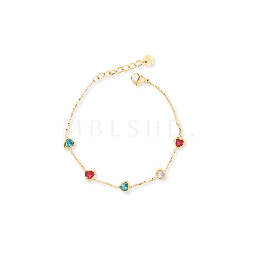 Colored Hearts Bracelet