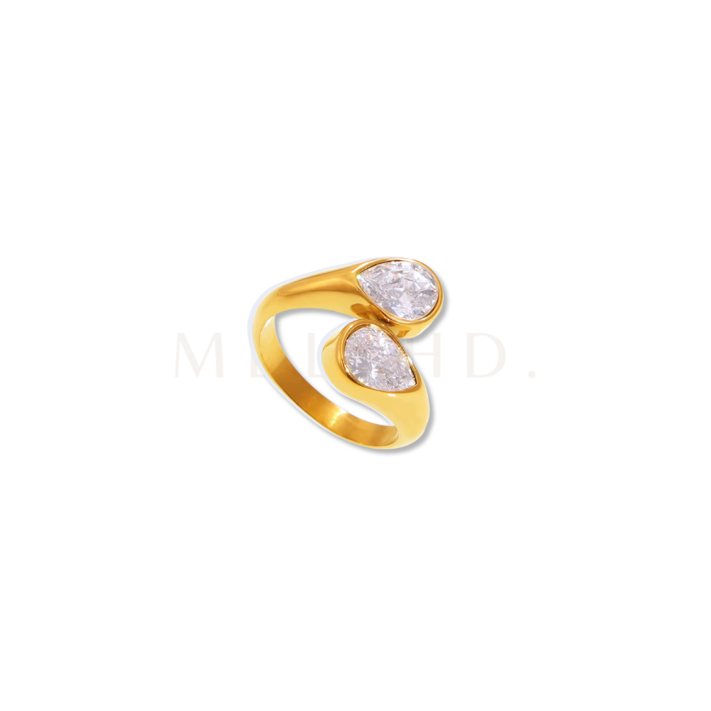 Double Teardrop Bybass Ring