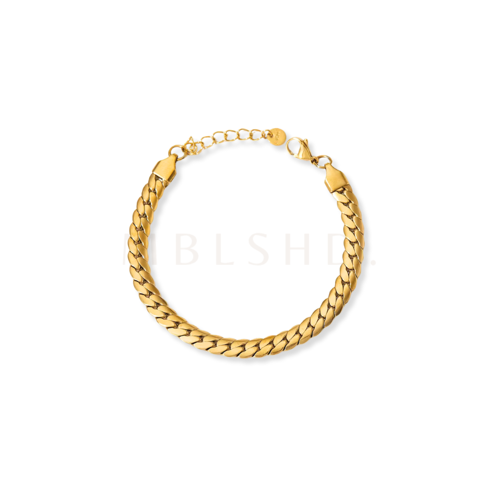 Thick Pressed Chain Bracelet