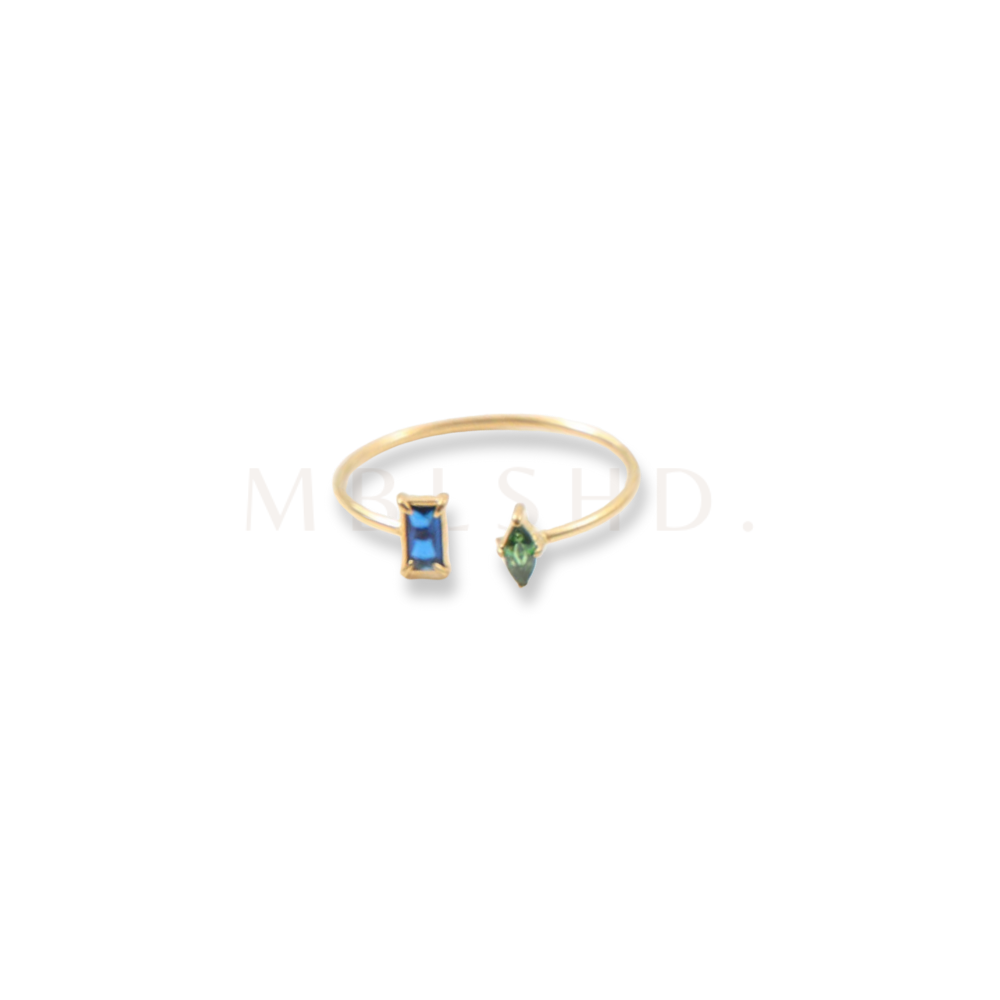 Green & Blue Open Ring