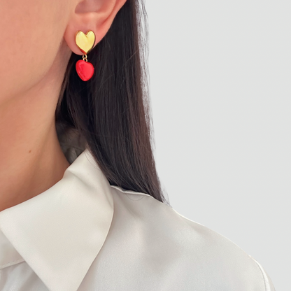 Red Heart Earrings