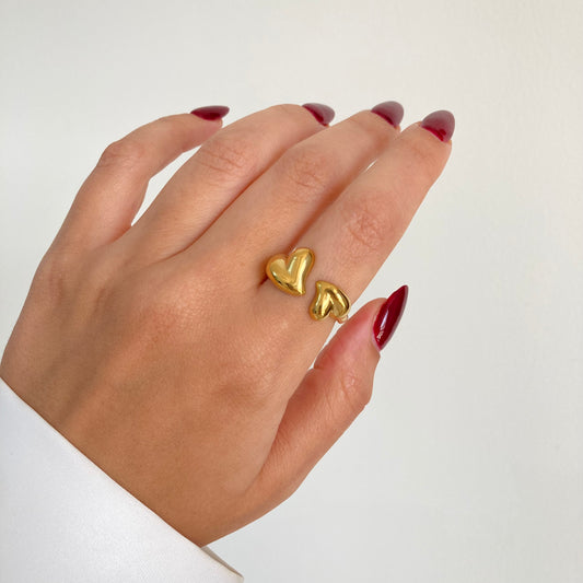 Double Heart Ring