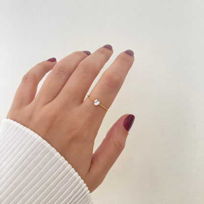 Heart Solitaire Ring