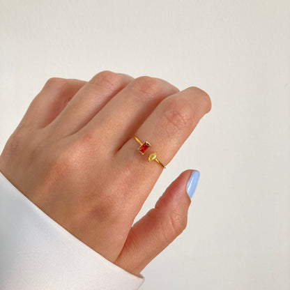 Red & Yellow Open Ring