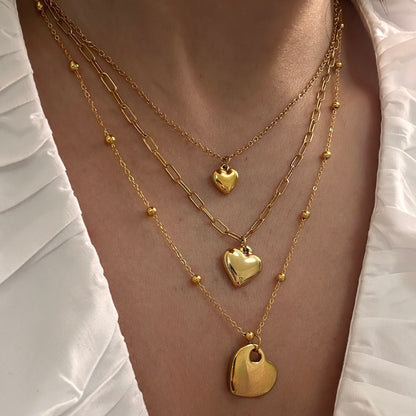 Triple Layer Heart Necklace