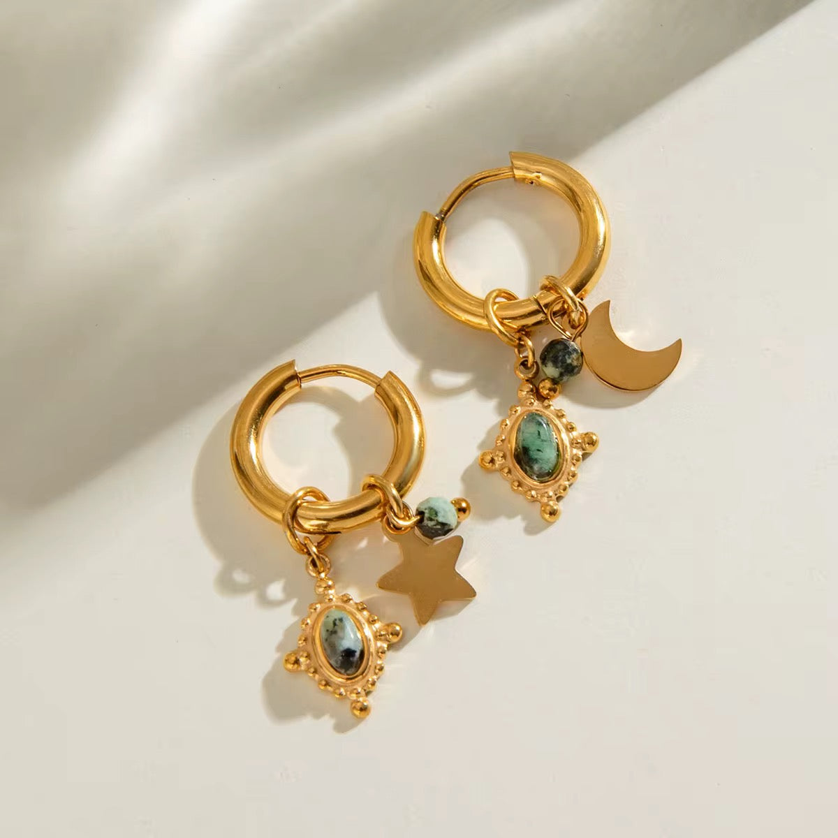 Green Charms Earrings