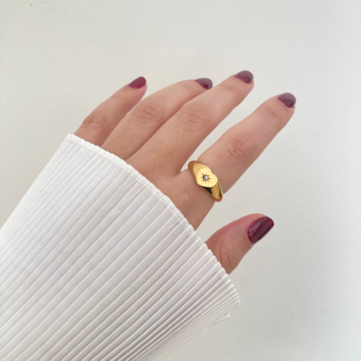 Heart Zircon Ring