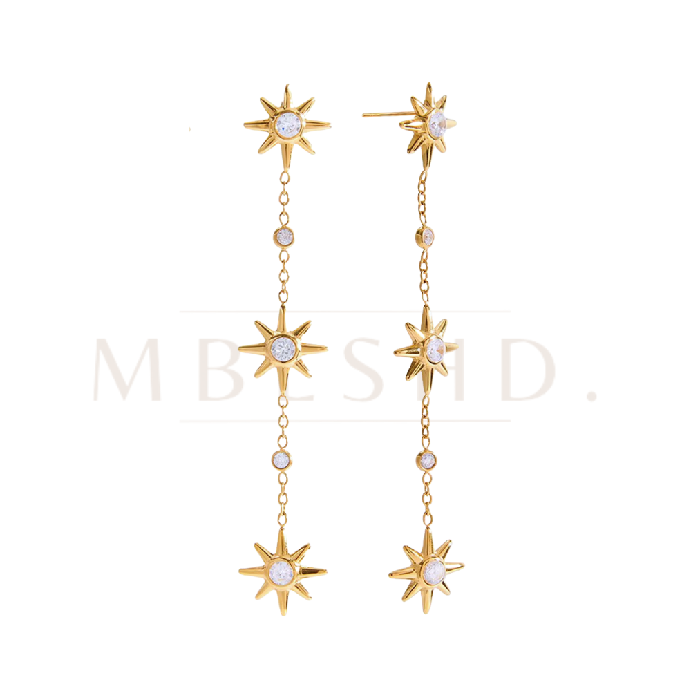 Celestial Star Drop Earrings
