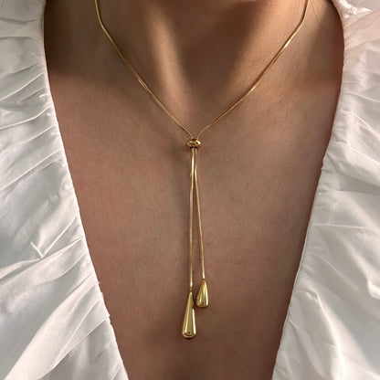 Teardrops Y Shape Necklace