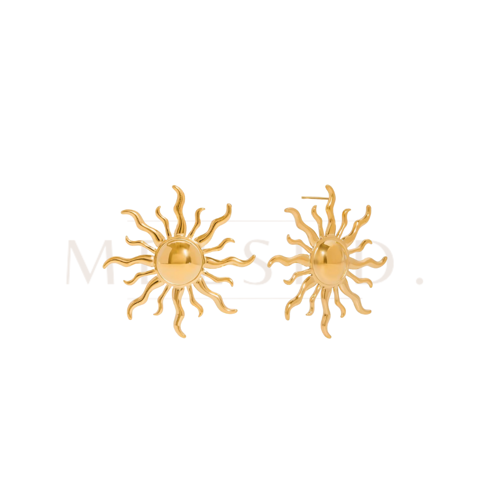 Golden Sunburst Earrings