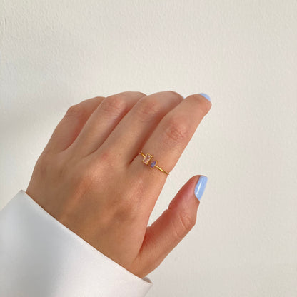 Pink & Purple Open Ring