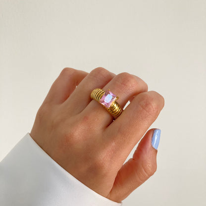 Pink Chunky Ring
