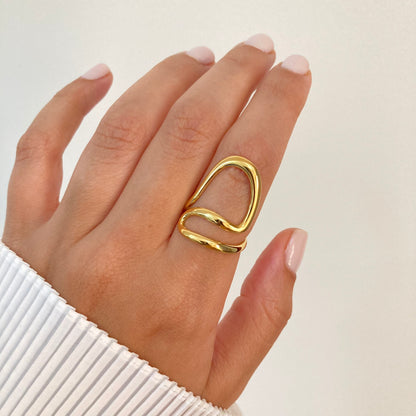 Irregular Hollow Shaped Ring