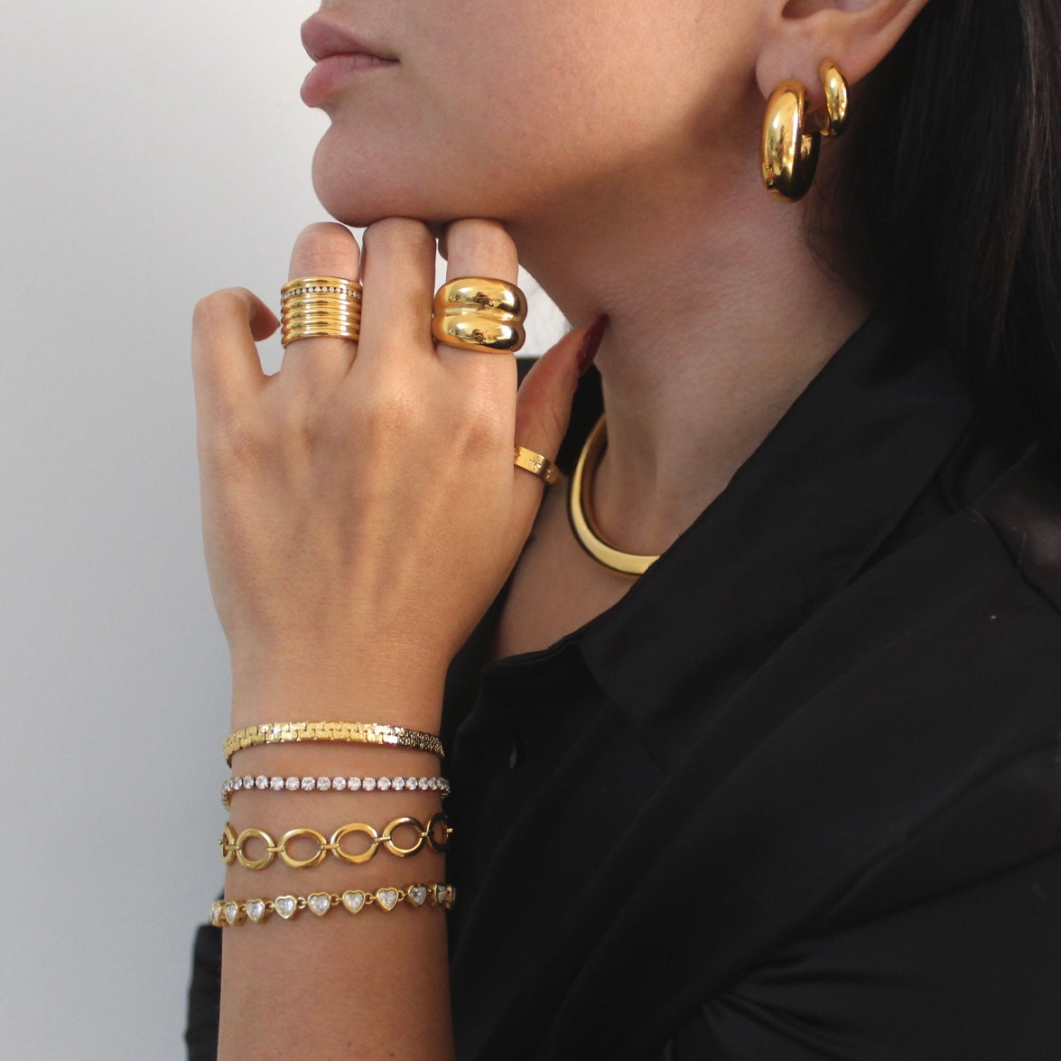 Pressed rectangle bracelet