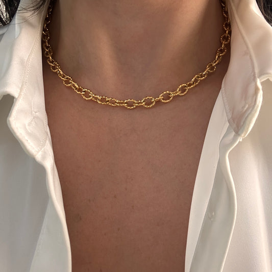 Hammered Chain Necklace