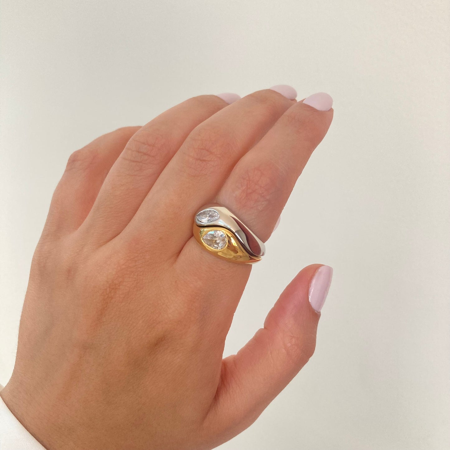 Gold&Silver 2 Ring Set