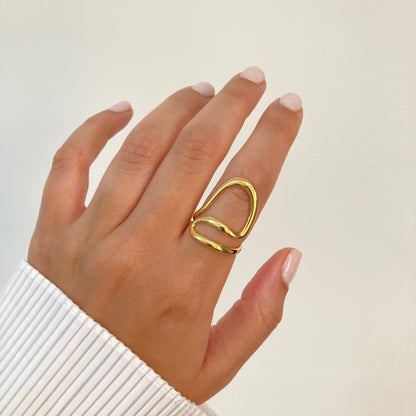 Irregular Hollow Shaped Ring