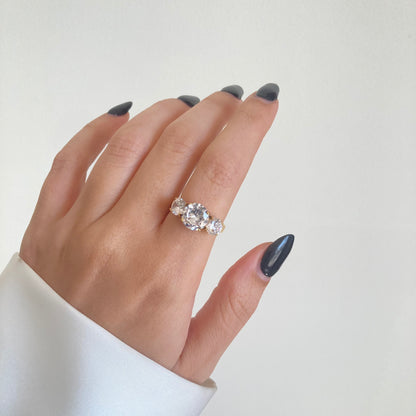 Embellished Crown Trio Ring