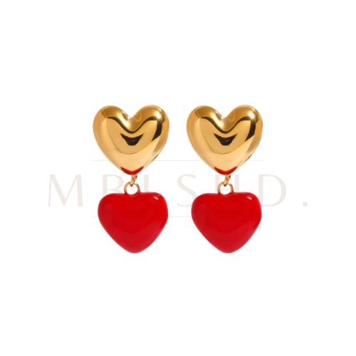 Red Heart Earrings