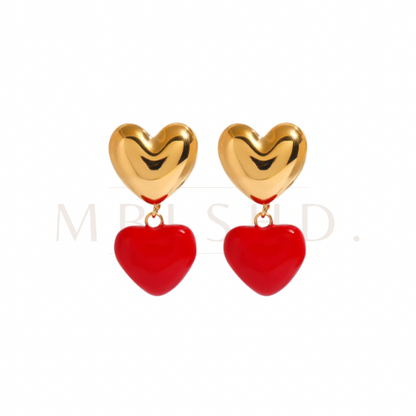 Red Heart Earrings