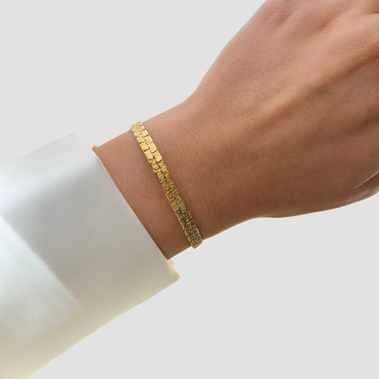 Pressed rectangle bracelet